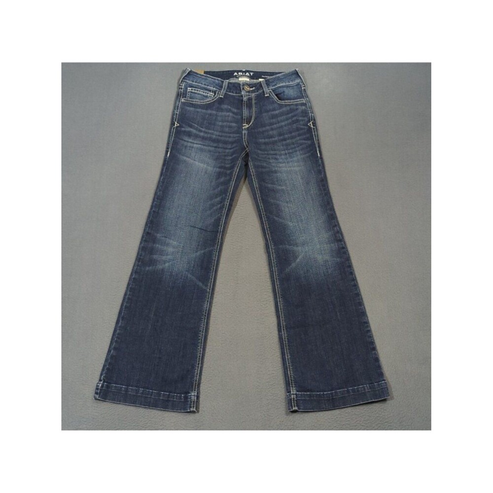 Ariat Jeans Women's 28S Blue Trouser Perfect Rise Aisha Wide Leg